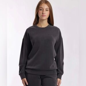 Lazypants Crewneck Lux Sueded Double Knit Sweatshirt NWOT Size Small